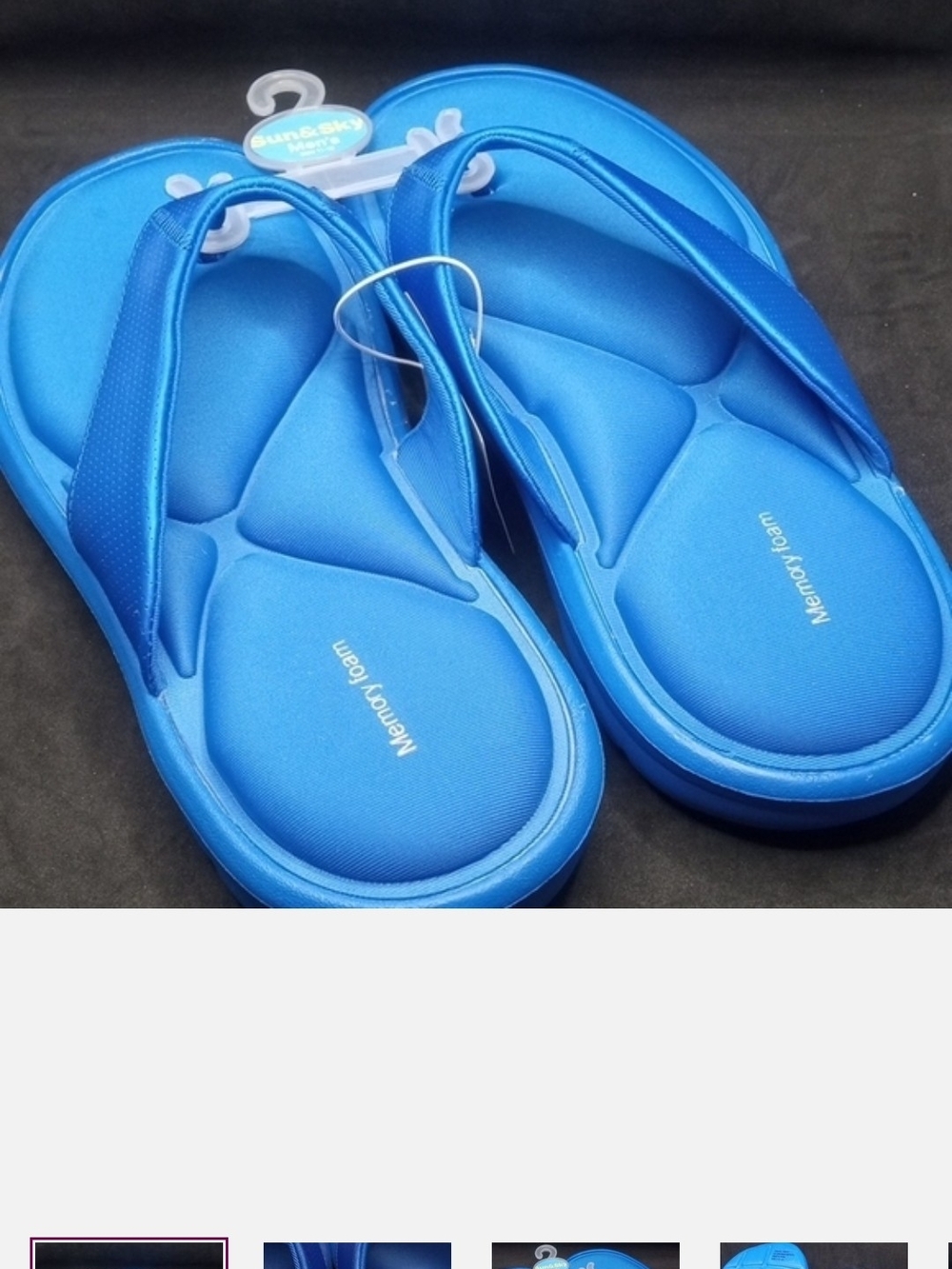 Blue Memory Foam Men's Flip-Flops